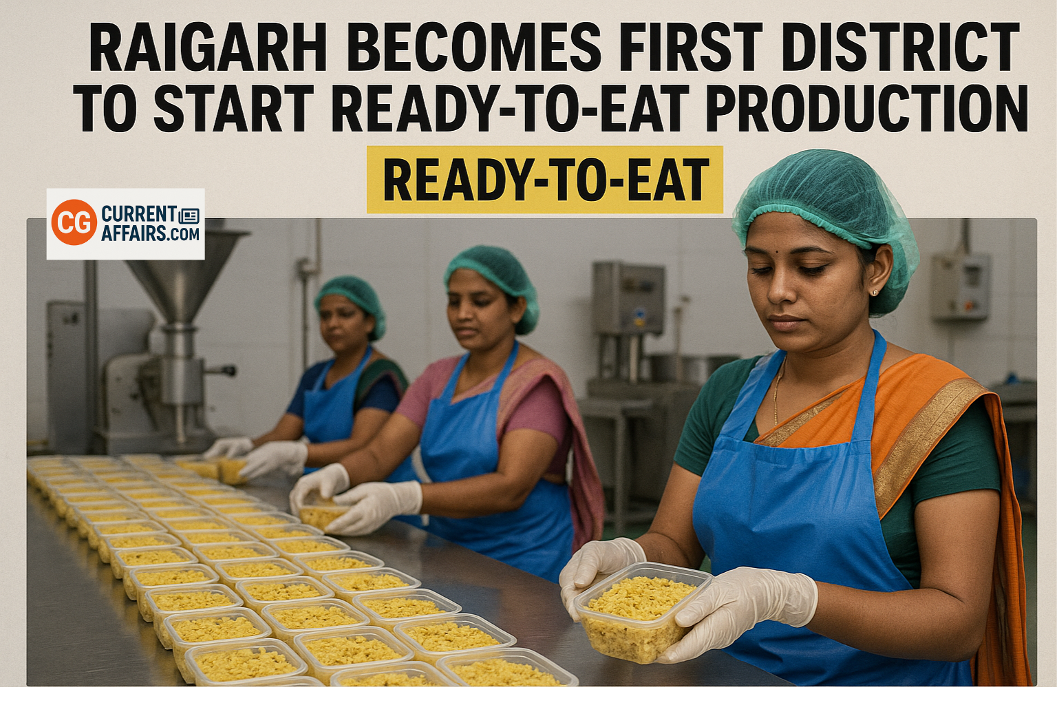 Raigarh Becomes First District to Start Ready-to-Eat Production