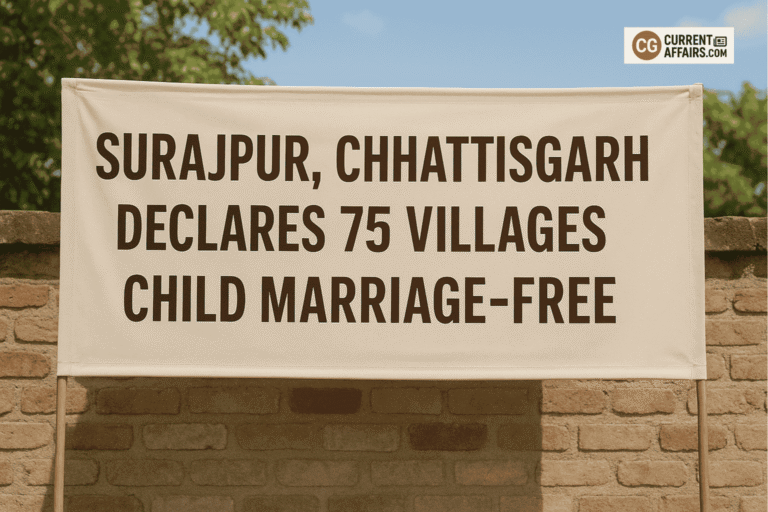 CG Surajpur: 75 Village Panchayats Declared Child Marriage-Free