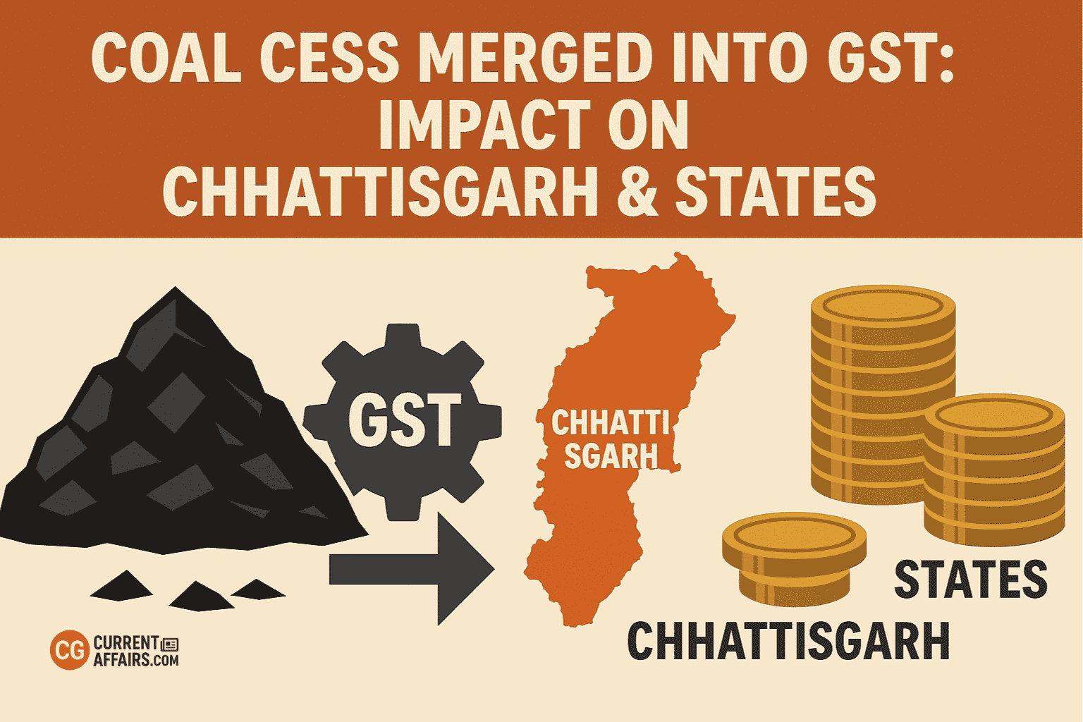 Coal Cess Merged into GST: Impact on Chhattisgarh & States