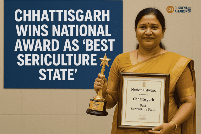 Chhattisgarh Wins National Award as ‘Best Sericulture State’