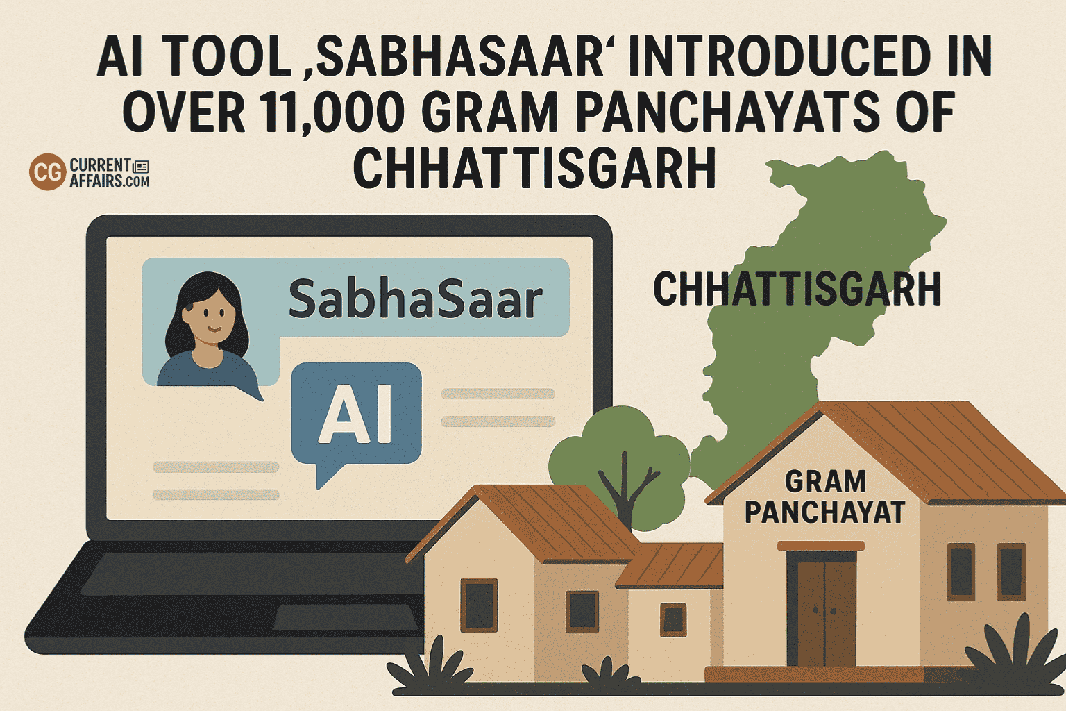 AI Tool "SabhaSaar" Introduced in Over 11,000 Gram Panchayats of Chhattisgarh