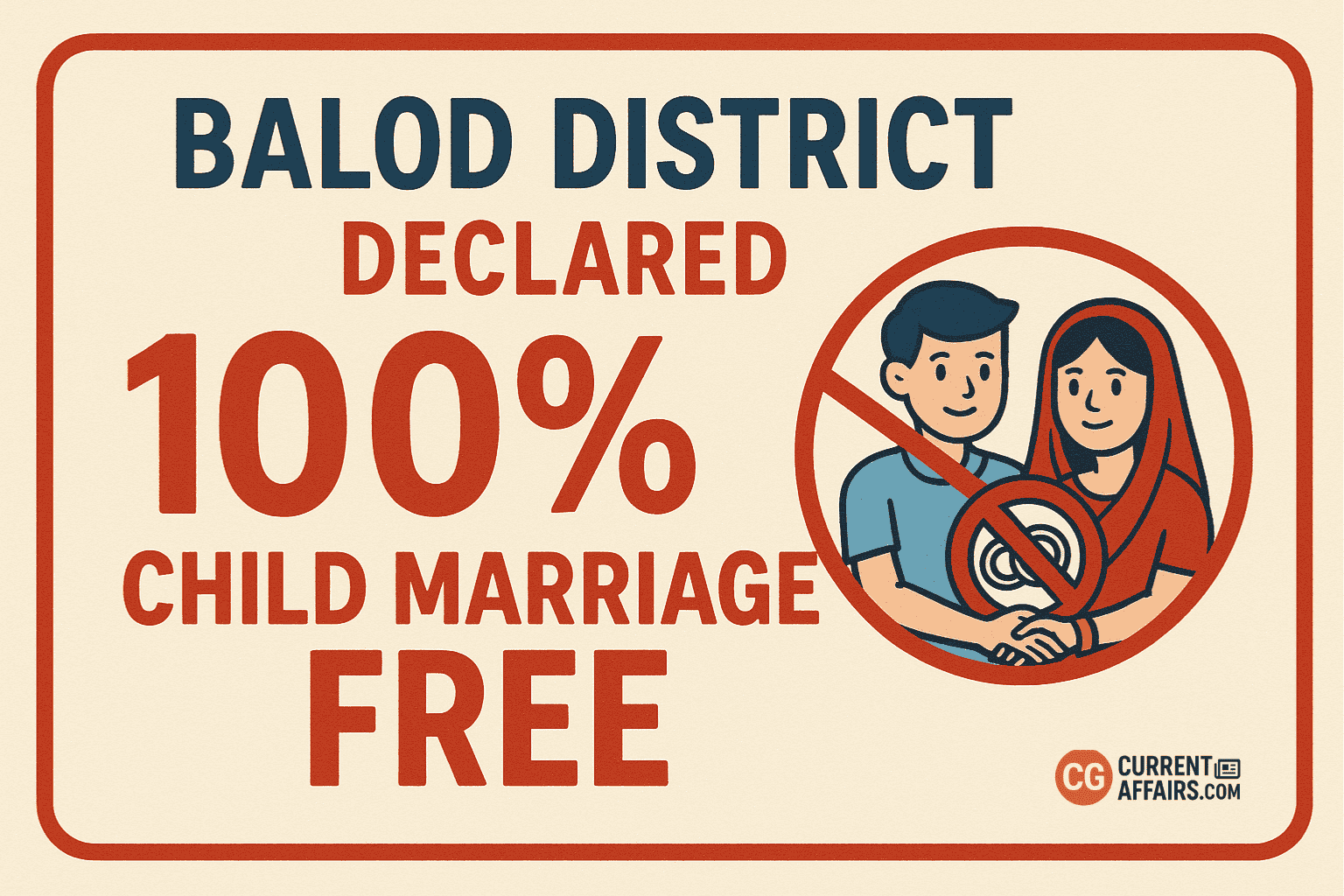 Balod District Declared 100% Child Marriage Free
