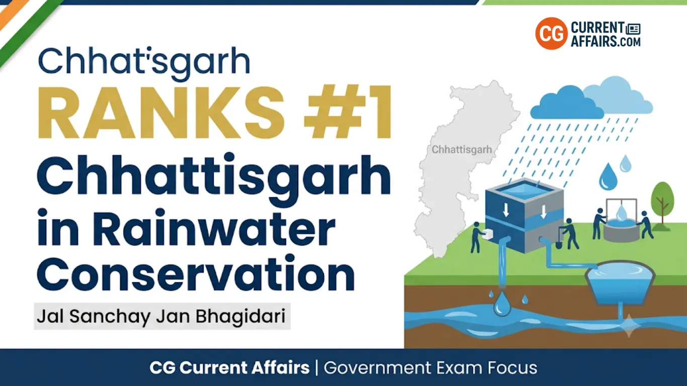 Chhattisgarh Tops Rainwater Conservation: Jal Sanchay Abhiyan