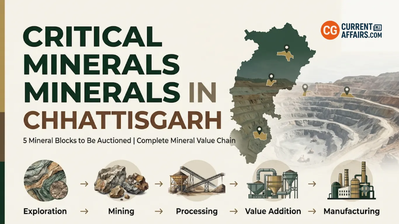 Critical Minerals in Chhattisgarh: 5 Blocks to Be Auctioned