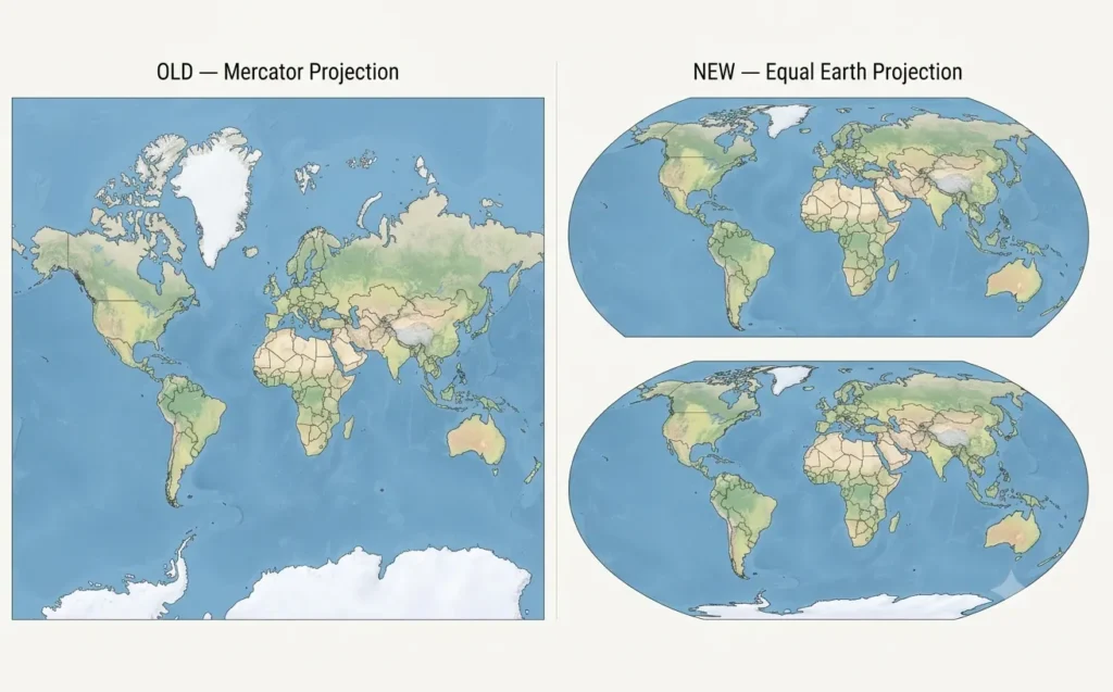 Old vs New World Map